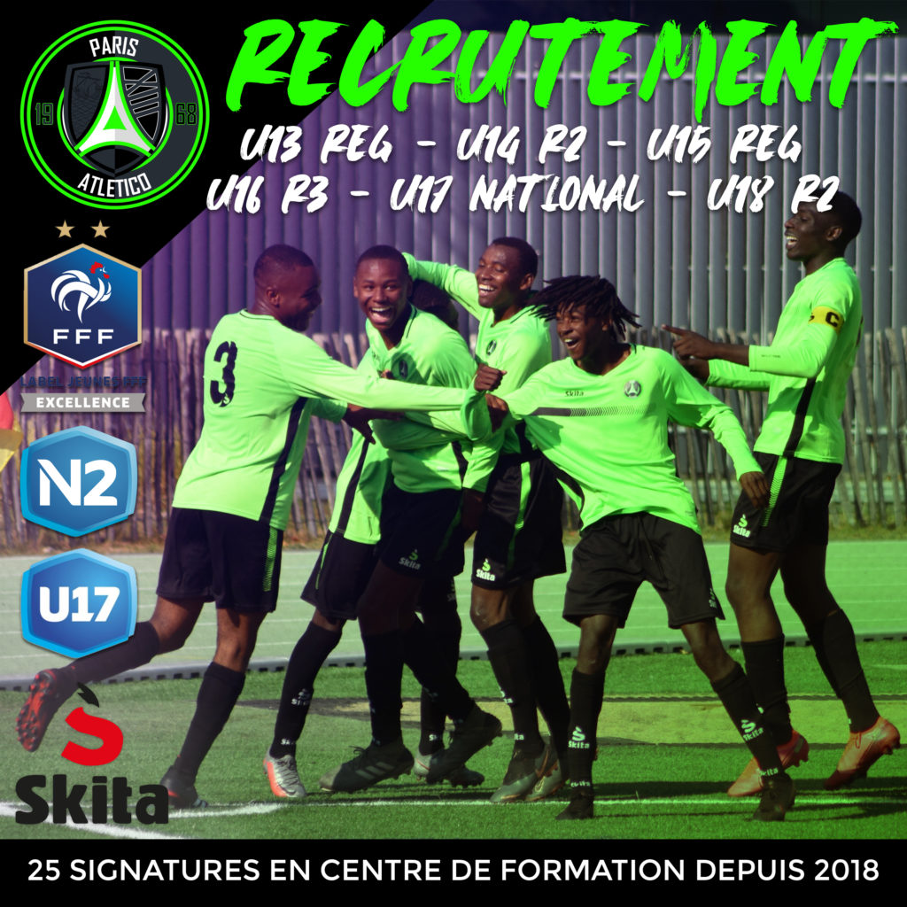 Recrutement Paris 13 Atletico jeunes